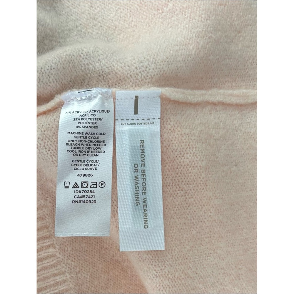 LOFT Petites Peach Cutout V-Back Choker Neck Knit Sweater MP NWT - Picture 7 of 7
